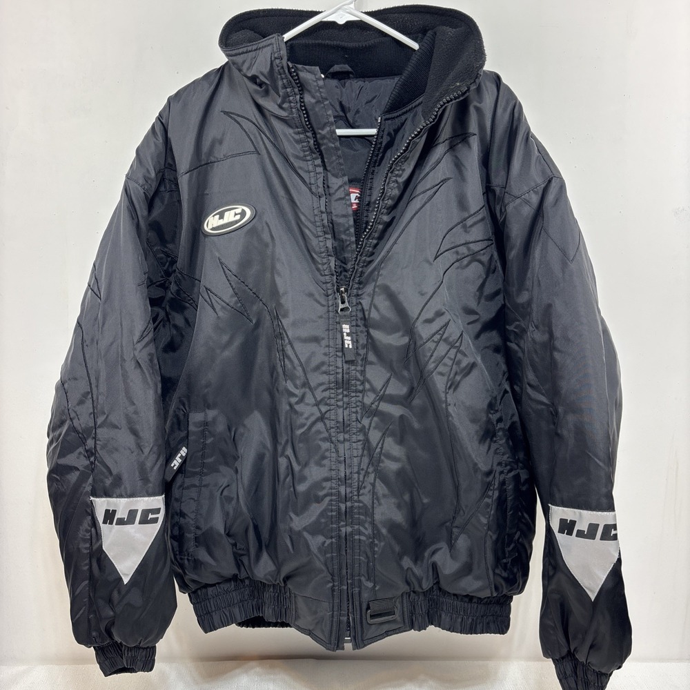 HJC Racing Men's Black Lightening‎ Coat Size L Double Zip